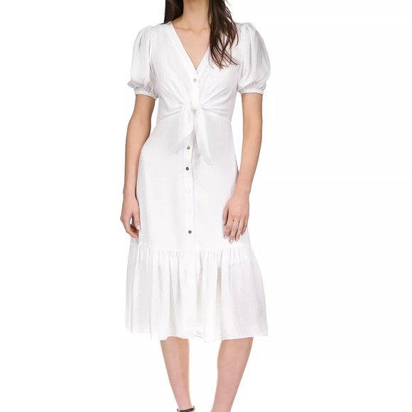 MICHAEL Michael Kors Tie Front Button Down Dress - Picture 1 of 4